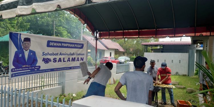 Maju DPR RI, Aminullah Usman Resmikan Kantor Relawan di Langsa