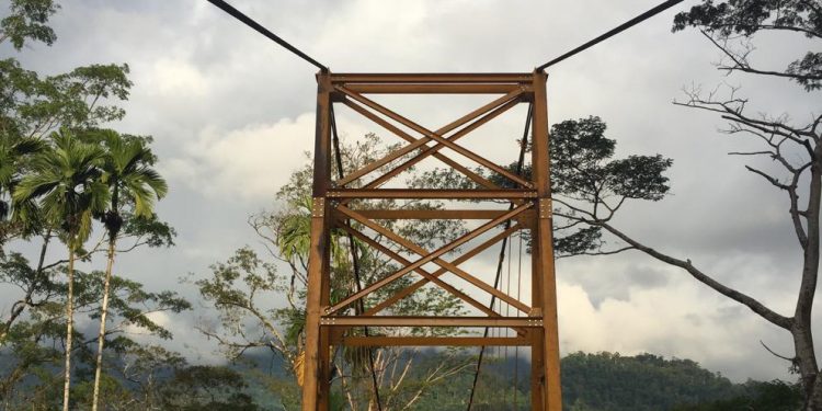 Jembatan Gantung Sikundo Selesai Dibangun tahun 2018