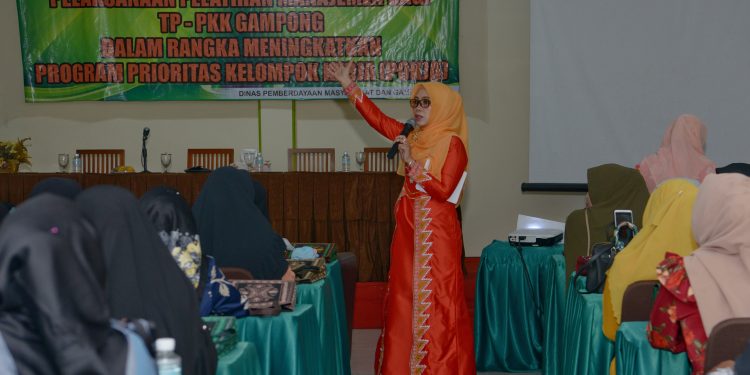 Dyah Erti Motivasi Kader PKK Gampong se-Aceh Tamiang