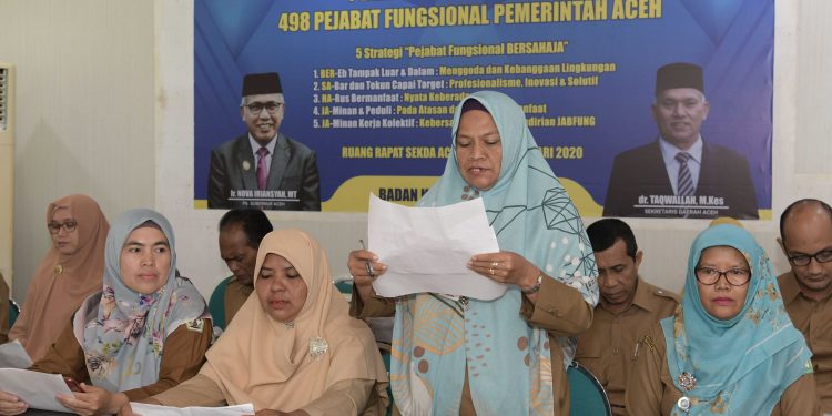 Pemerintah Aceh Evaluasi Kinerja Pejabat Fungsional