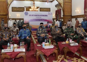 Plt Gubernur Aceh Bersama Forkopimda Ikuti Peringatan HANI Secara Daring