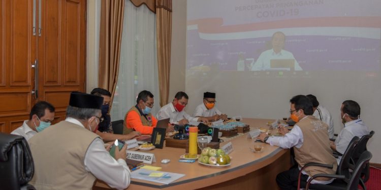 Bahas New Normal, Plt Gubernur Aceh Ikuti Rapat Online Bersama Presiden Jokowi