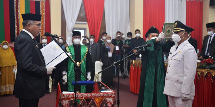 Gubernur Nova Lantik Dailami Sebagai Wakil Bupati Bener Meriah Sisa Jabatan 2017-2022