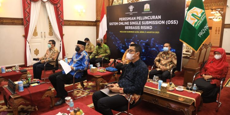 Gubernur Aceh Ikuti Peluncuran Sistem OSS Berbasis Risiko Bersama Presiden