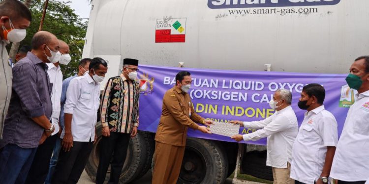 Pemerintah Aceh Terima 20 Ton Bantuan Oksigen Cair Dari Kadin Indonesia