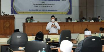 Silaturahmi dengan Ulama di MPU, Sekda Paparkan Bahaya Covid-19