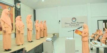 Safrida Kukuhkan Pengurus DWP di Tiga SKPA