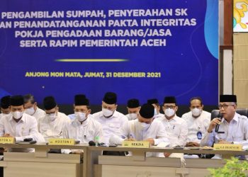 Gubernur Aceh Minta Pokja Biro PBJ Tingkatkan Kinerja dan Jaga Integritas
