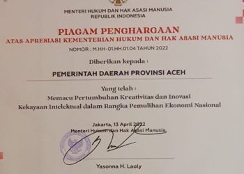 Aceh Terima Penghargaan Kemenkumham