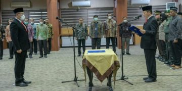 Kepala Perwakilan BPKP Aceh Dikukuhkan Pj Gubernur Aceh Achmad Marzuki: Koordinasikan Pengawasan Program Pembangunan Daerah