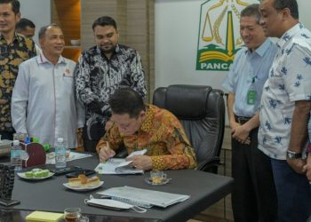 Pj Gubernur Aceh Tandatangani SK Penentuan Venue dan SK Panitia PB PON Aceh Sumut Wilayah Aceh