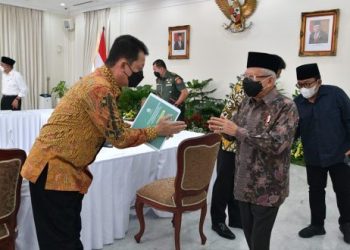 PJ Gubernur Aceh Paparkan Penguatan Penanganan Stunting di Aceh di Depan Wapres Ma’ruf Amin