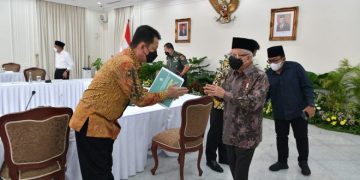 PJ Gubernur Aceh Paparkan Penguatan Penanganan Stunting di Aceh di Depan Wapres Ma’ruf Amin
