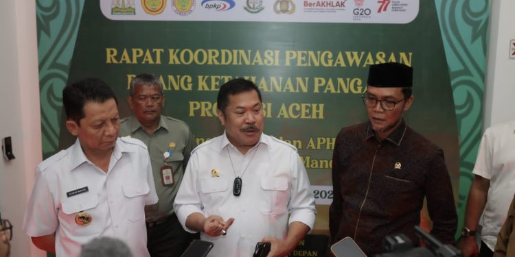 Pj Gubernur Harapkan APIP dan APH Dampingi Pengawasan Pangan di Aceh