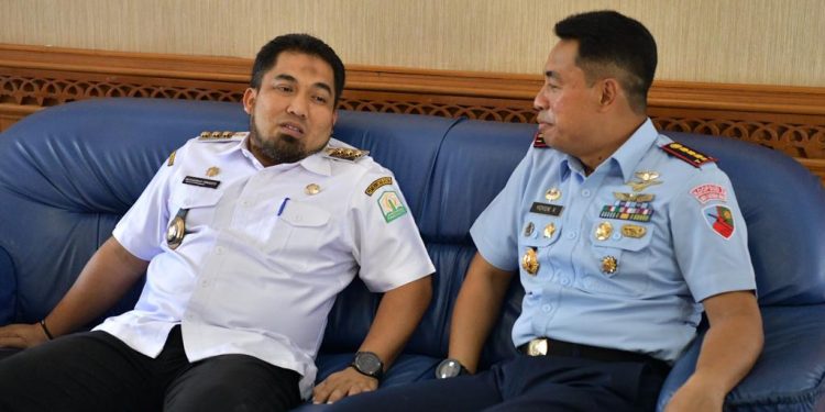 Pj Bupati Aceh Besar Silaturahmi ke Mako Lanud SIM