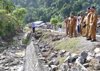 Pj Bupati Tinjau Pembangunan Irigasi Blang Bate Beukah di Lhoong