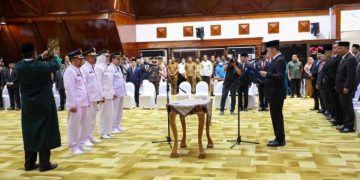 Lantik 4 Pj Bupati, Pj Gubernur Aceh Ingatkan Tingginya Inflasi dan Stunting