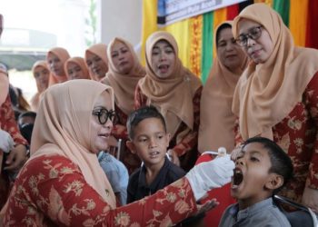 Ketua DWP Minta Kaum Ibu di Pulo Aceh Berikan Vaksin Polio Lengkap untuk Anak