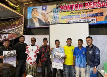 Kevin Fahlevy Nobar Piala Dunia Bersama Puluhan Kader Muda PAN dan Masyarakat, Ada Doorprize!