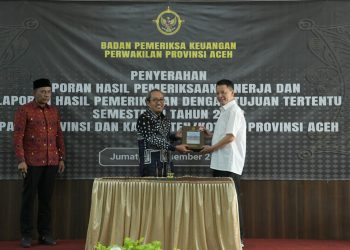 Pj Gubernur dan Ketua DPRA Terima Laporan Hasil Pemeriksaan Atas Kinerja Percepatan Penurunan Stunting dari BPK RI