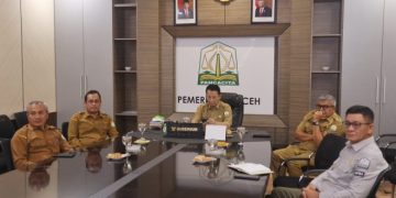 Pj Gubernur Aceh Ikuti Rakor Pemberhentian PPKM Bersama Menko Marves dan Menkes