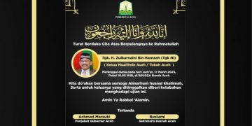 Pemerintah Aceh Sampaikan Duka Cita atas Meninggalnya Tgk Nie