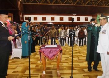 Achmad Marzuki Lantik Alhudri Sebagai Pj Bupati Gayo Lues