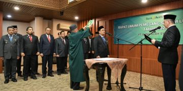Penjabat Gubernur Aceh Lantik Muhammad Syah Sebagai Dirut BAS