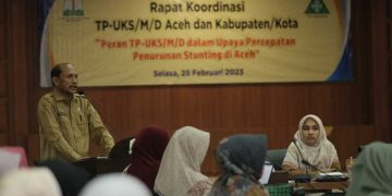 Asisten 1 Sekda Aceh Buka Rakor TP UKS M/D Tingkat Provinsi Tahun 2023