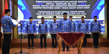 Sekda Bustami Dikukuhkan Sebagai Ketua Korpri Aceh