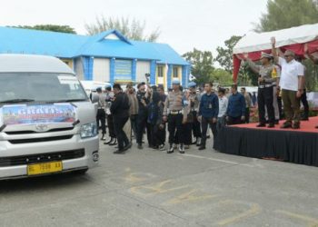 Sekda Hadiri Penglepasan Mudik Gratis Polda Aceh