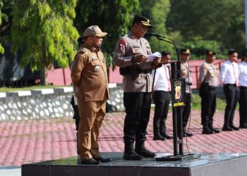 Pj Bupati Aceh Besar Ikuti Apel Gelar Pasukan Operasi Ketupat Seulawah 2023