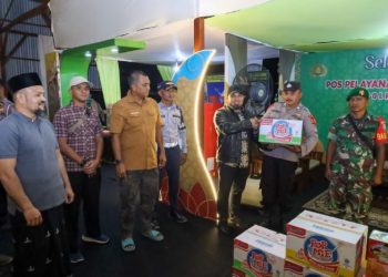 Pj Bupati Aceh Besar Pantau dan Serah Logistik di Pos Pengamanan Lebaran Bersama Forkopimda