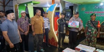 Pj Bupati Aceh Besar Pantau dan Serah Logistik di Pos Pengamanan Lebaran Bersama Forkopimda