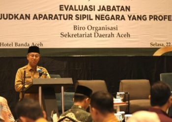 Asisten III Sekda Aceh Buka Rakor dan Sosialisasi Evaluasi Jabatan Aparatur Sipil Negara