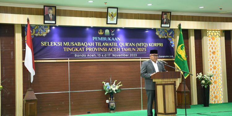 Sekda Buka Seleksi MTQ Korpri Tingkat Provinsi Aceh Tahun 2023