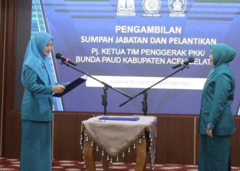 Ayu Marzuki Lantik Pj Ketua PKK Aceh Selatan