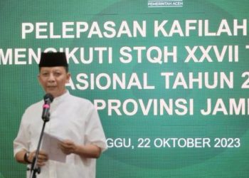 Penjabat Gubernur Lepas Kafilah Aceh Mengikuti STQH XXVII Tingkat Nasional di Jambi