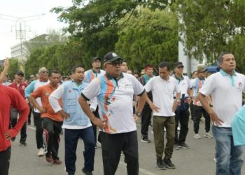 Sekda Aceh Ikut Senam’Tolak Serangan Fajar’ Bersama KPK