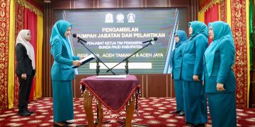 Ayu Marzuki Lantik Tiga Ketua TP PKK  dan Bunda PAUD Kabupaten