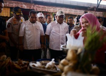 Pj Bupati Aceh Besar Dampingi Gubernur Pantau Stok dan Harga Pangan di Pasar Lambaro