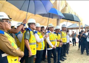 Ketua DPRA Dampingi Pj Gubernur Aceh Tinjau Pembangunan Bendungan Rukoh Pidie