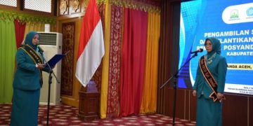 Pj Ketua TP PKK Aceh Lantik Pj Ketua TP PKK Simeulue