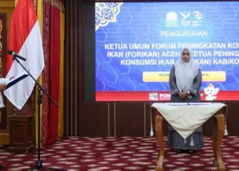 Mellani Subarni Dikukuhkan Sebagai Ketua Umum Forikan Aceh