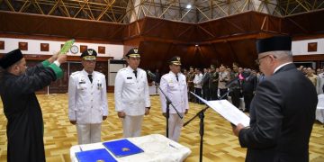 Pj Gubernur Lantik Tiga Penjabat Kepala Daerah
