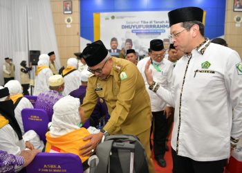 Pj Gubernur Bustami Sambut Kepulangan Kloter Terakhir Jamaah Haji Aceh