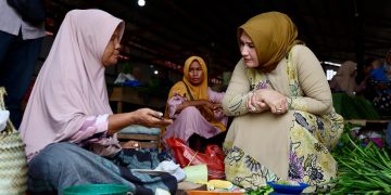 Marlina Muzakir Tinjau Harga Kebutuhan Pokok Menjelang Idul Fitri di Pasar Al-Mahirah