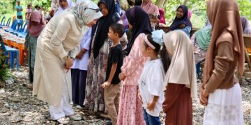 Ketua PKK Hibur Yatim dan Jemput Aspirasi Warga di Aceh Utara