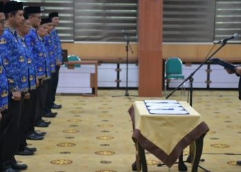 Ikuti SOTK Baru, 610 Pejabat Administrator dan Pengawas Pemerintah Aceh Dikukuhkan