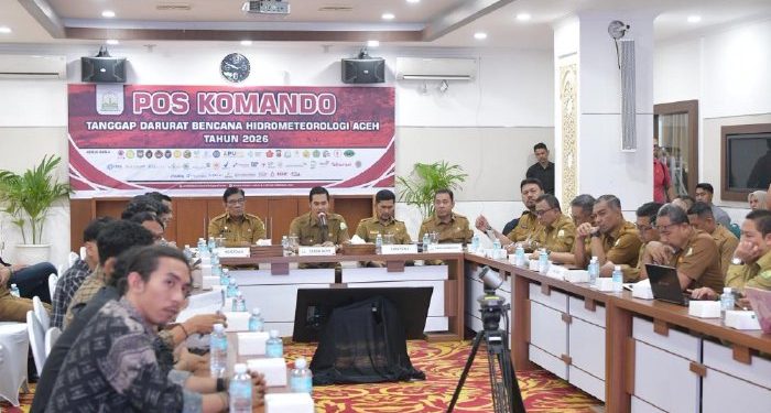Sekda Aceh Terima Aliansi Mahasiswa, Paparkan Progres Penanganan Bencana